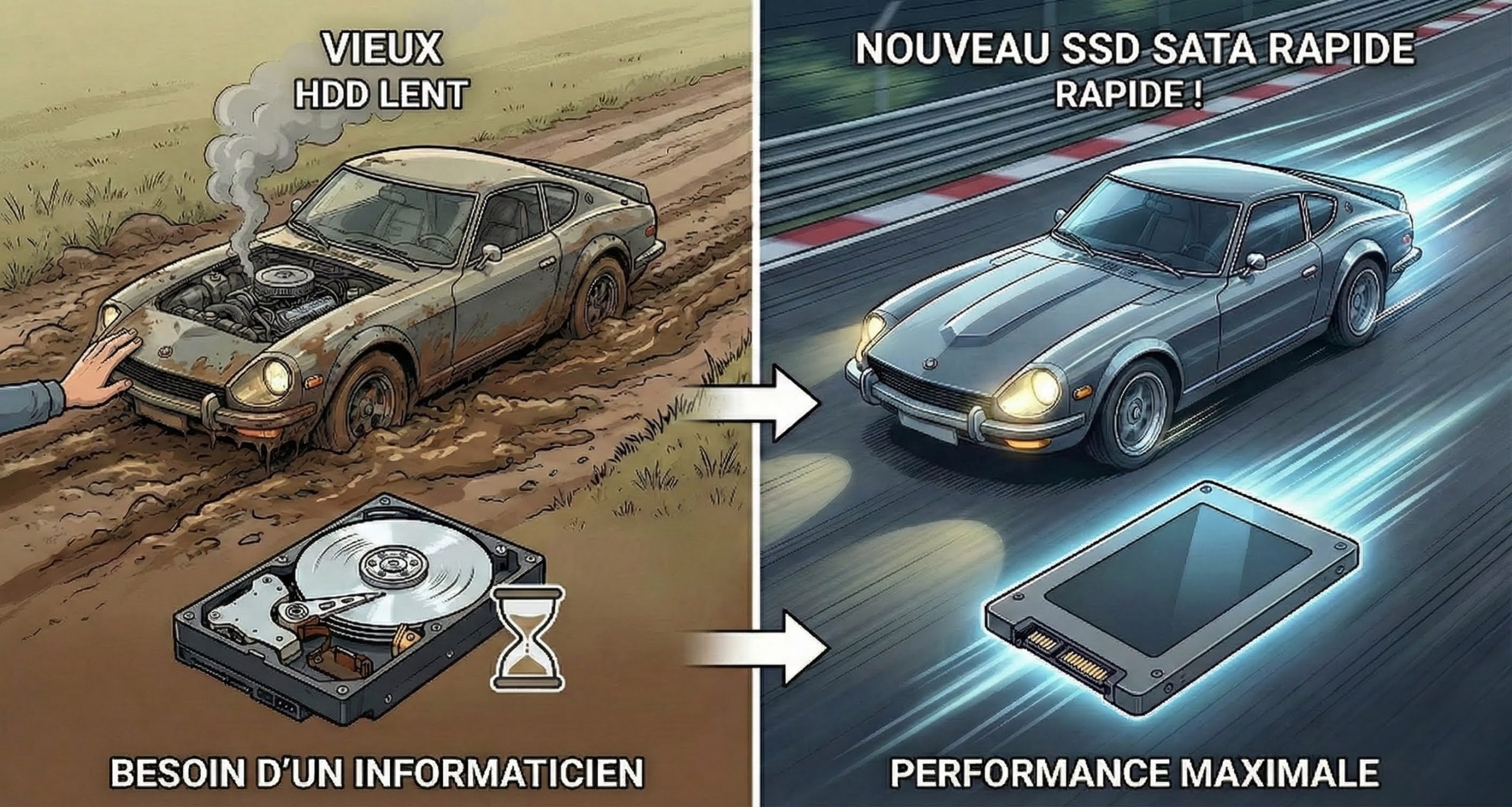 Installation d'un nouveau SSD dans un ordinateur portable pour booster les performances