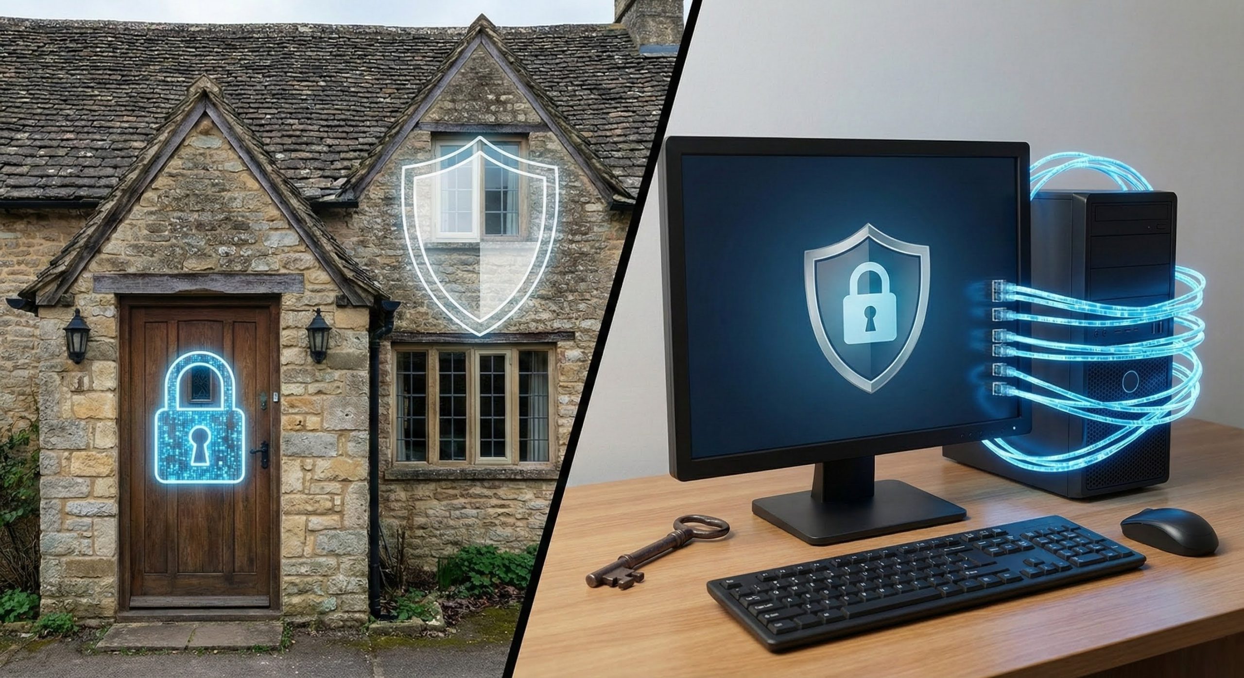 Analogie clé de maison et sécurité numérique